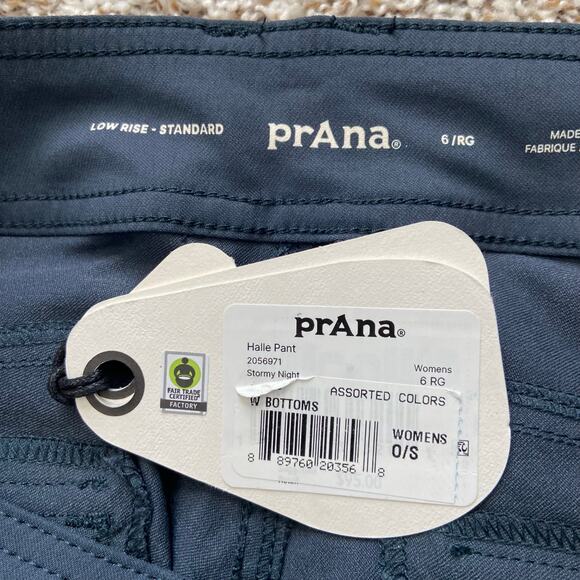 Prana Halle Pant Women's 6 Regular Stormy Night Low Rise Standard Fit Boot Cut - Picture 7 of 12